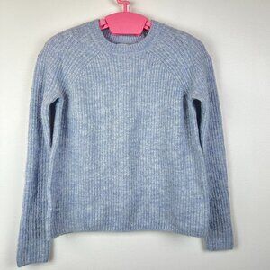 Evereve Soft Knit Crewneck Sweater Light Blue Size XS Simple Minimalist Comfy